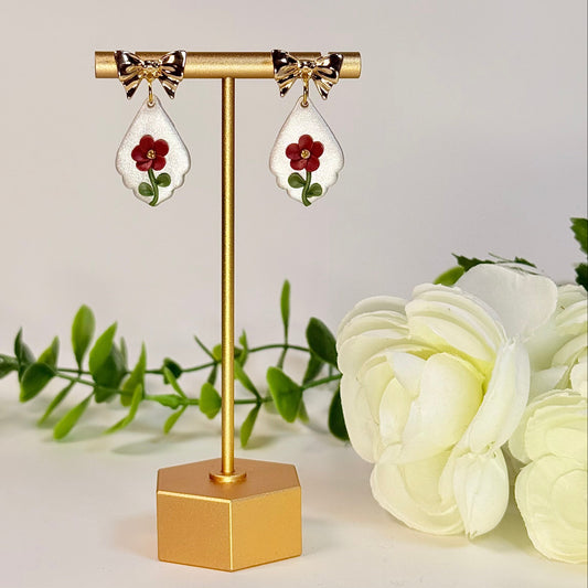 Bow and Blossom Earrings