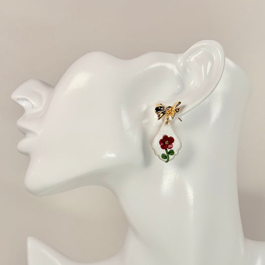 Bow and Blossom Earrings