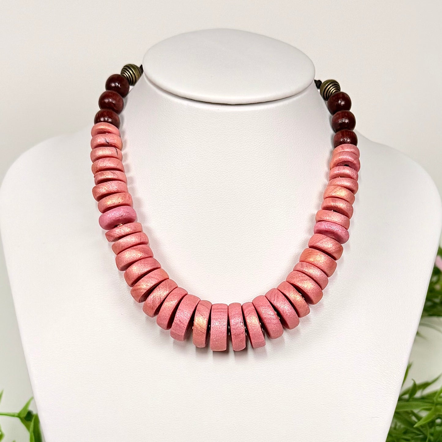 Rose Gold Circle Beads Necklace