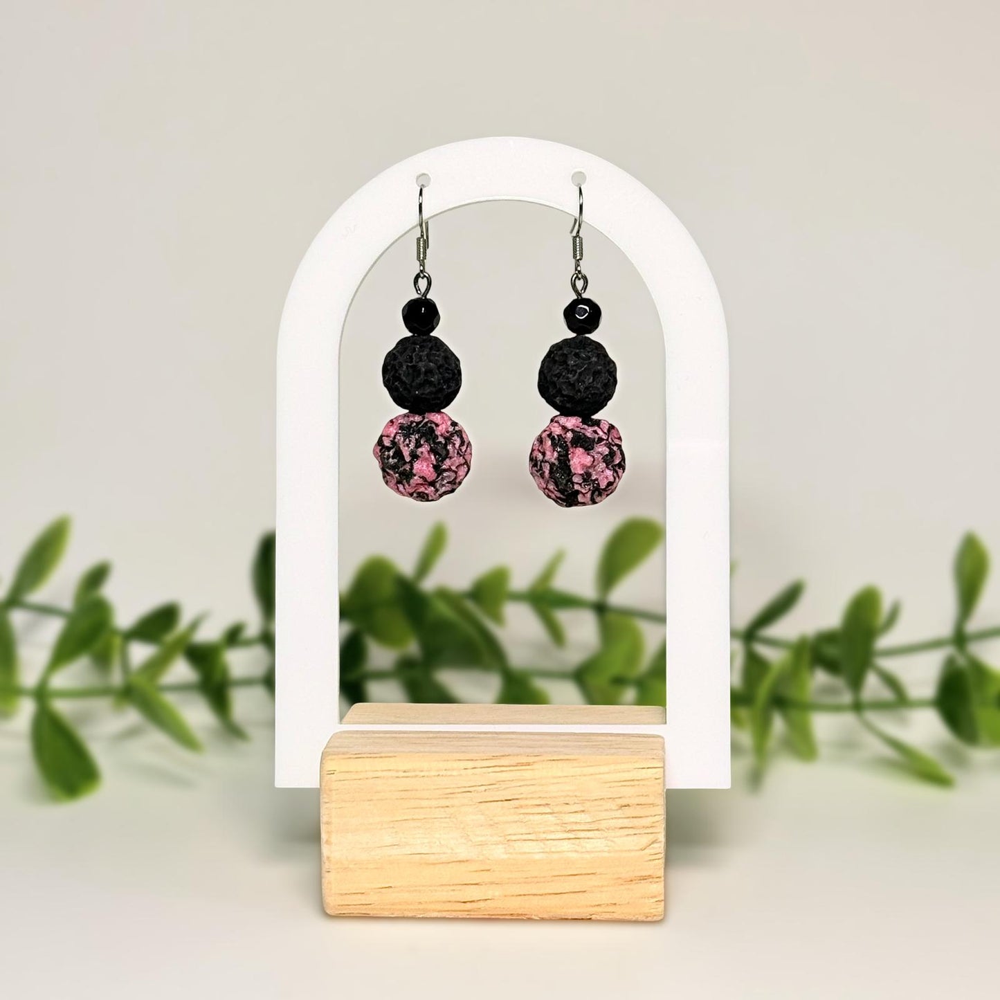 Noir Rose Textured Beads Set