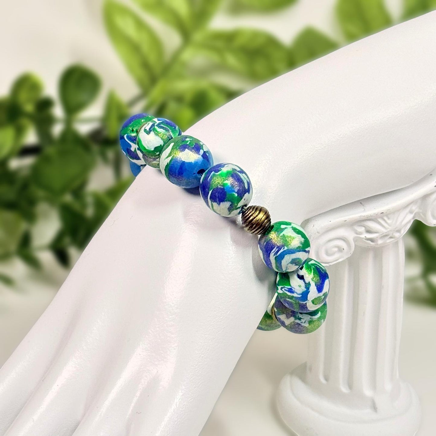 Handmade Earth Beads Bracelet