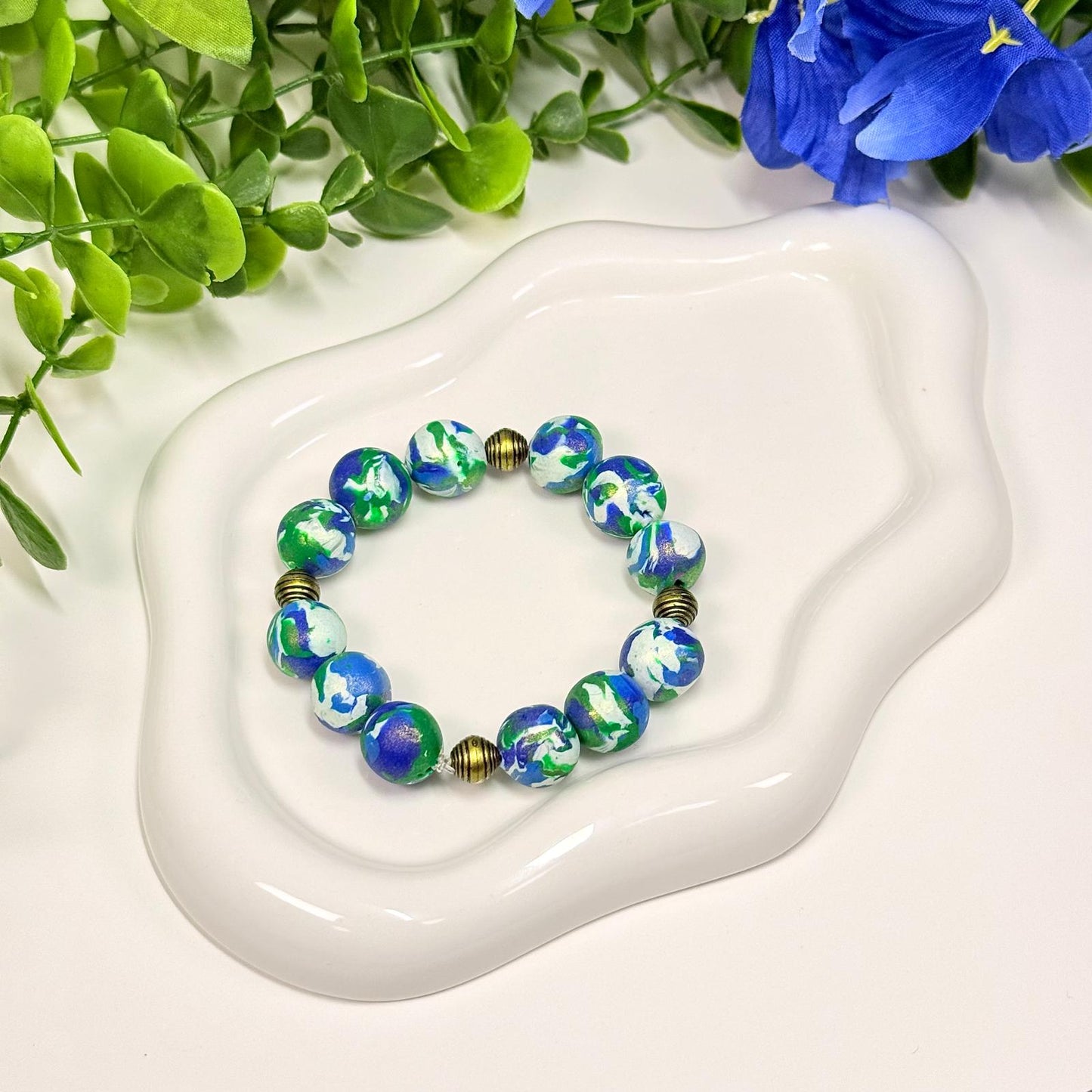 Handmade Earth Beads Bracelet