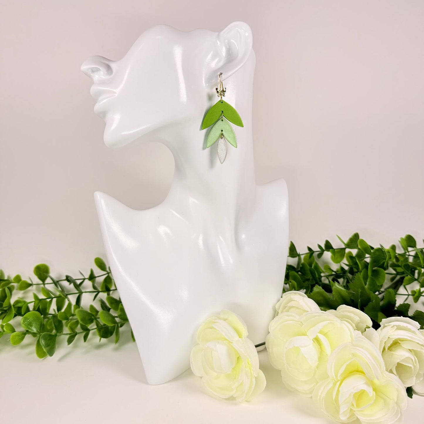 Layered Fern Drop Earrings