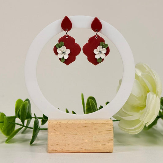 Christmas Eve Floral Holiday Earrings