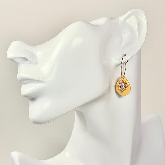 Sunlit Petal Hoops