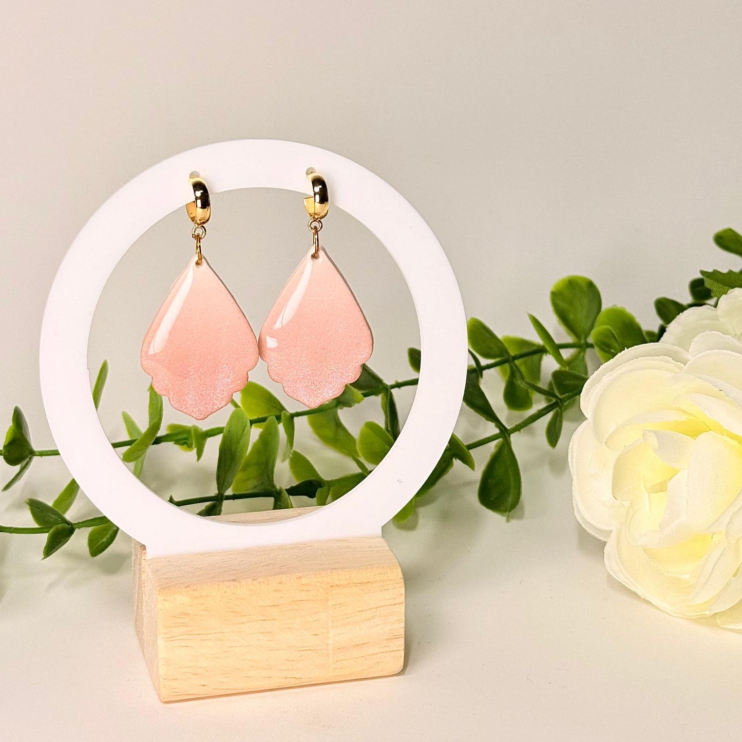 Rose Gold Petal Earrings