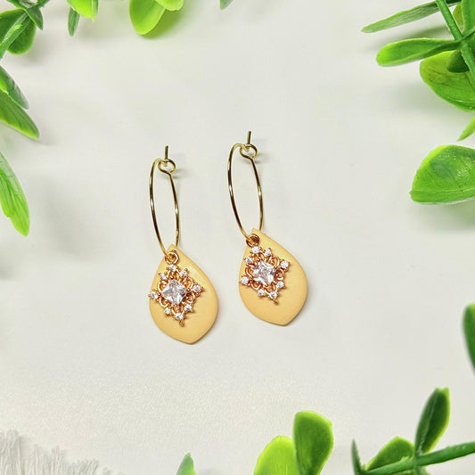 Sunlit Petal Hoops