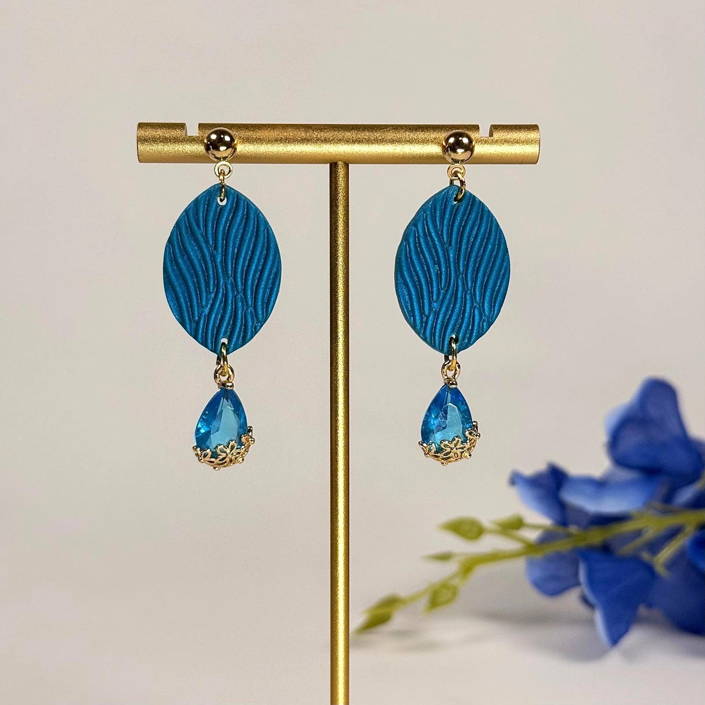 Sapphire Wave Earrings