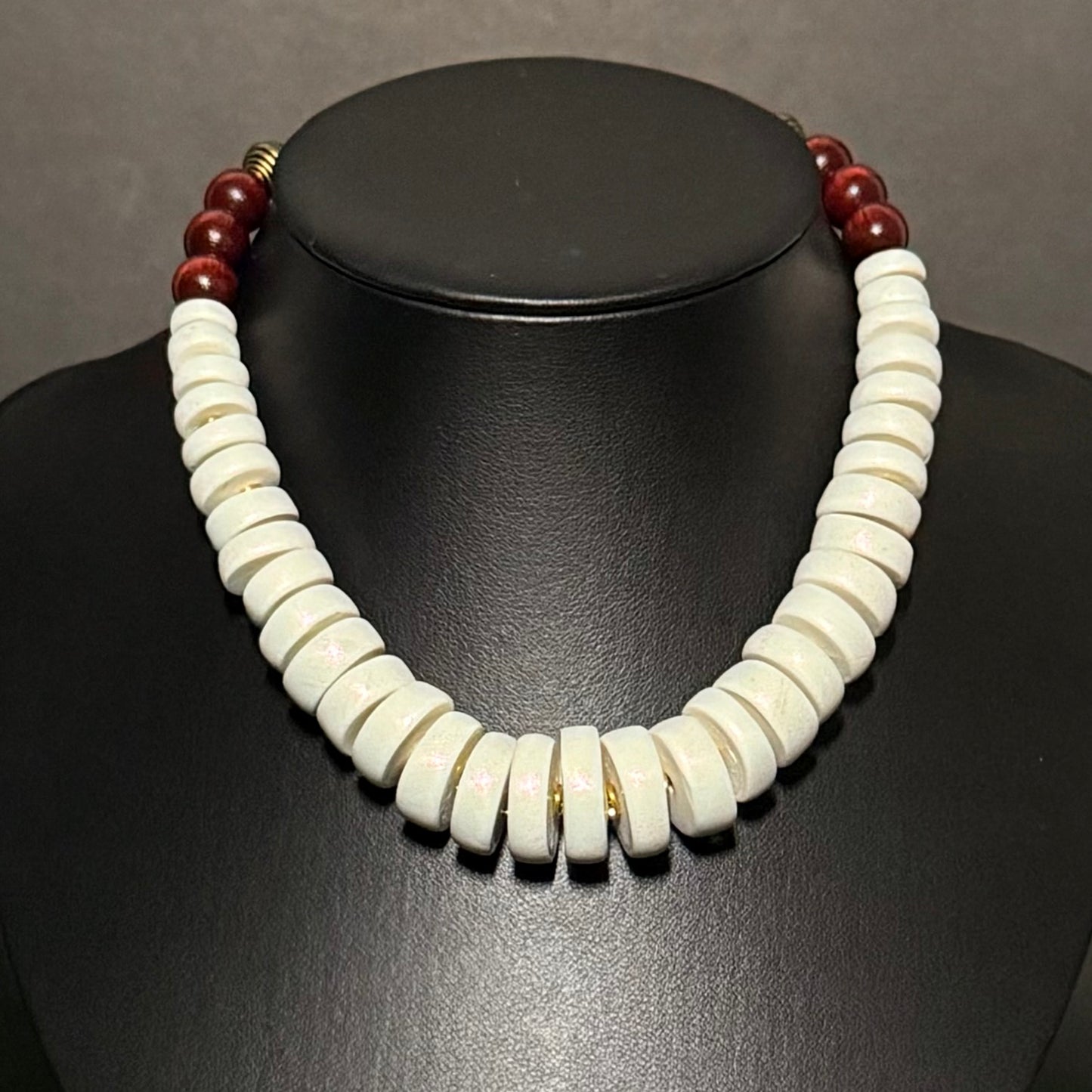 Pearl White Circle Beads Necklace