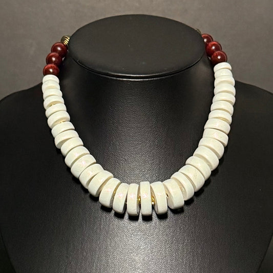 Pearl White Circle Beads Necklace