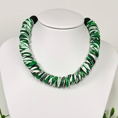 Emerald Green Galaxy Beaded Set