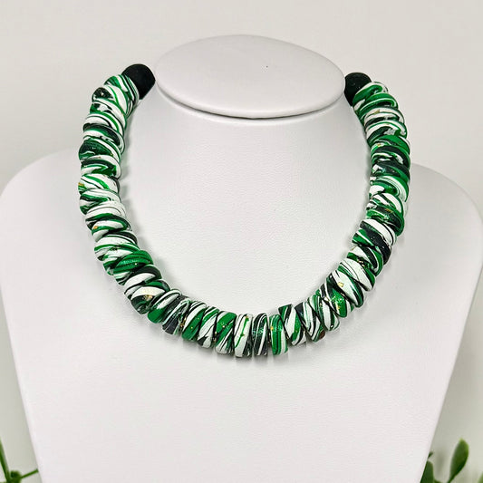 Emerald Green Galaxy Beaded Set