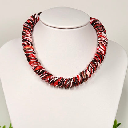 Ruby Red Galaxy Beaded Set