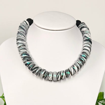 Black and White Dual-Tone Galaxy Beaded Set