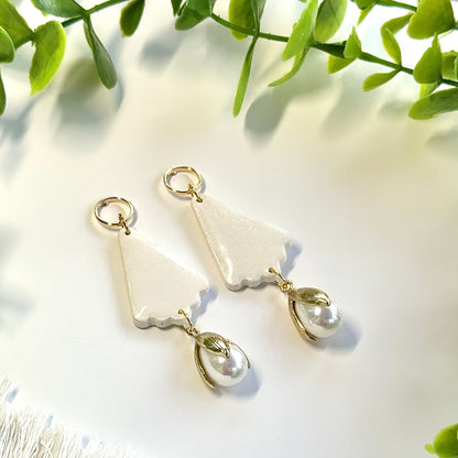 Moonlit Pearl Dangle Earrings