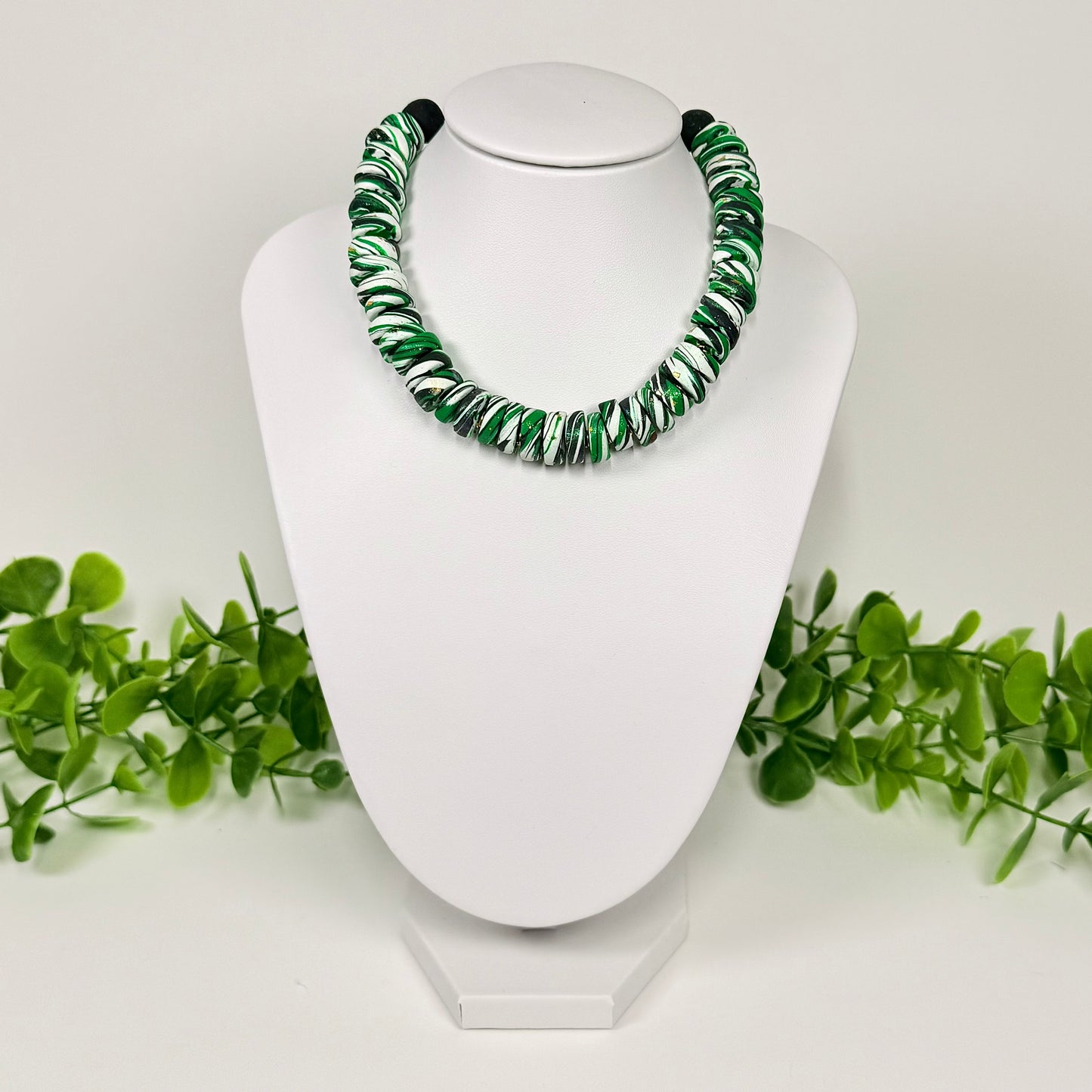 Emerald Green Galaxy Beaded Set