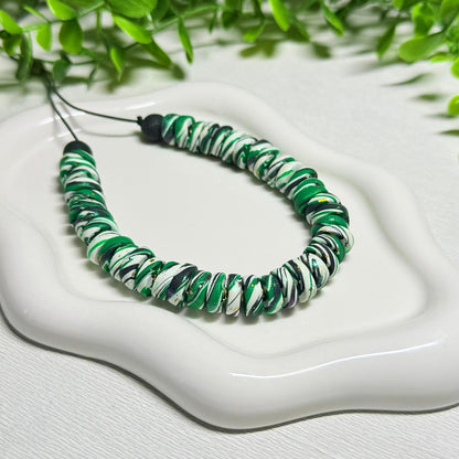 Emerald Green Galaxy Beaded Set