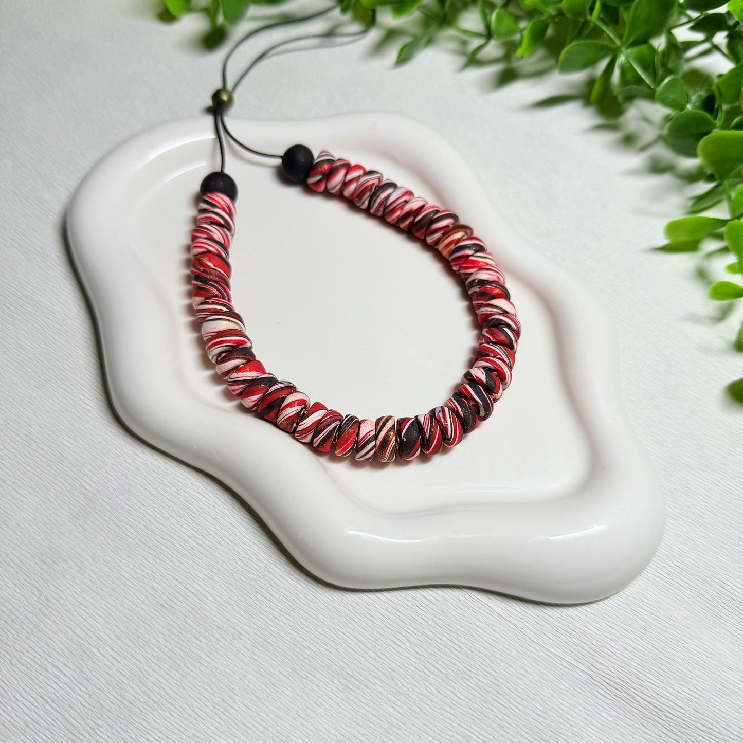 Ruby Red Galaxy Beaded Set