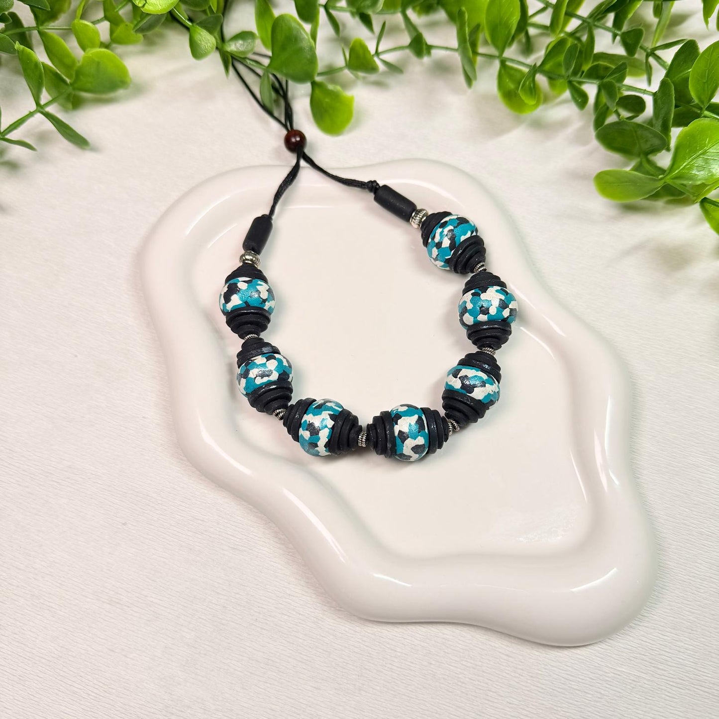 Vibrant Turquoise Mosaic Beaded Set