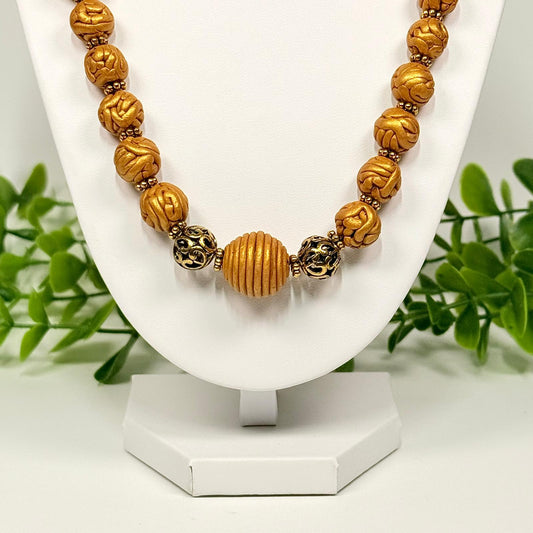 Golden Entwined Beads Set