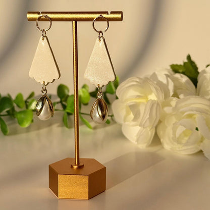 Moonlit Pearl Dangle Earrings