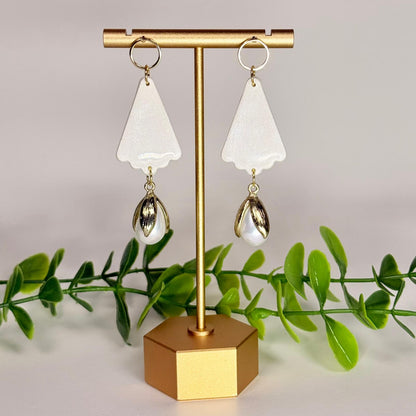 Moonlit Pearl Dangle Earrings