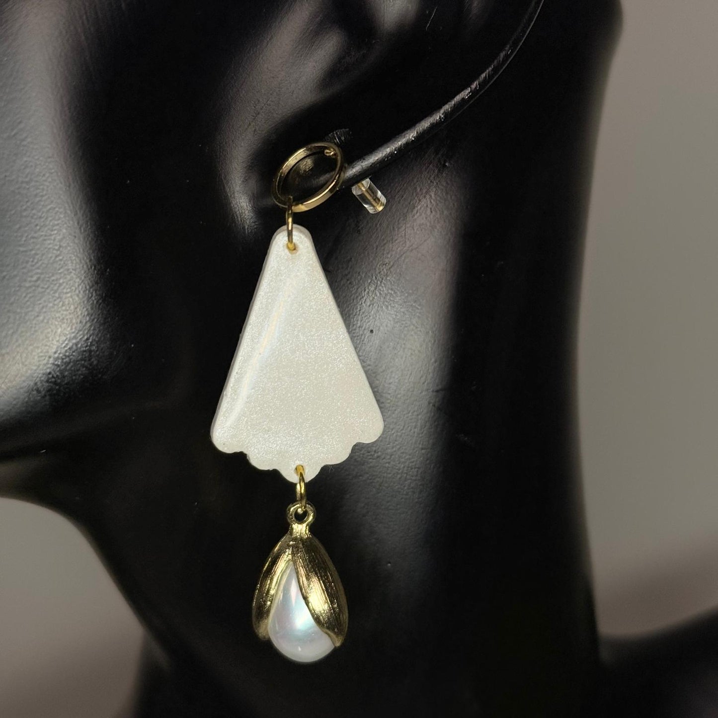 Moonlit Pearl Dangle Earrings