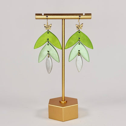 Layered Fern Drop Earrings