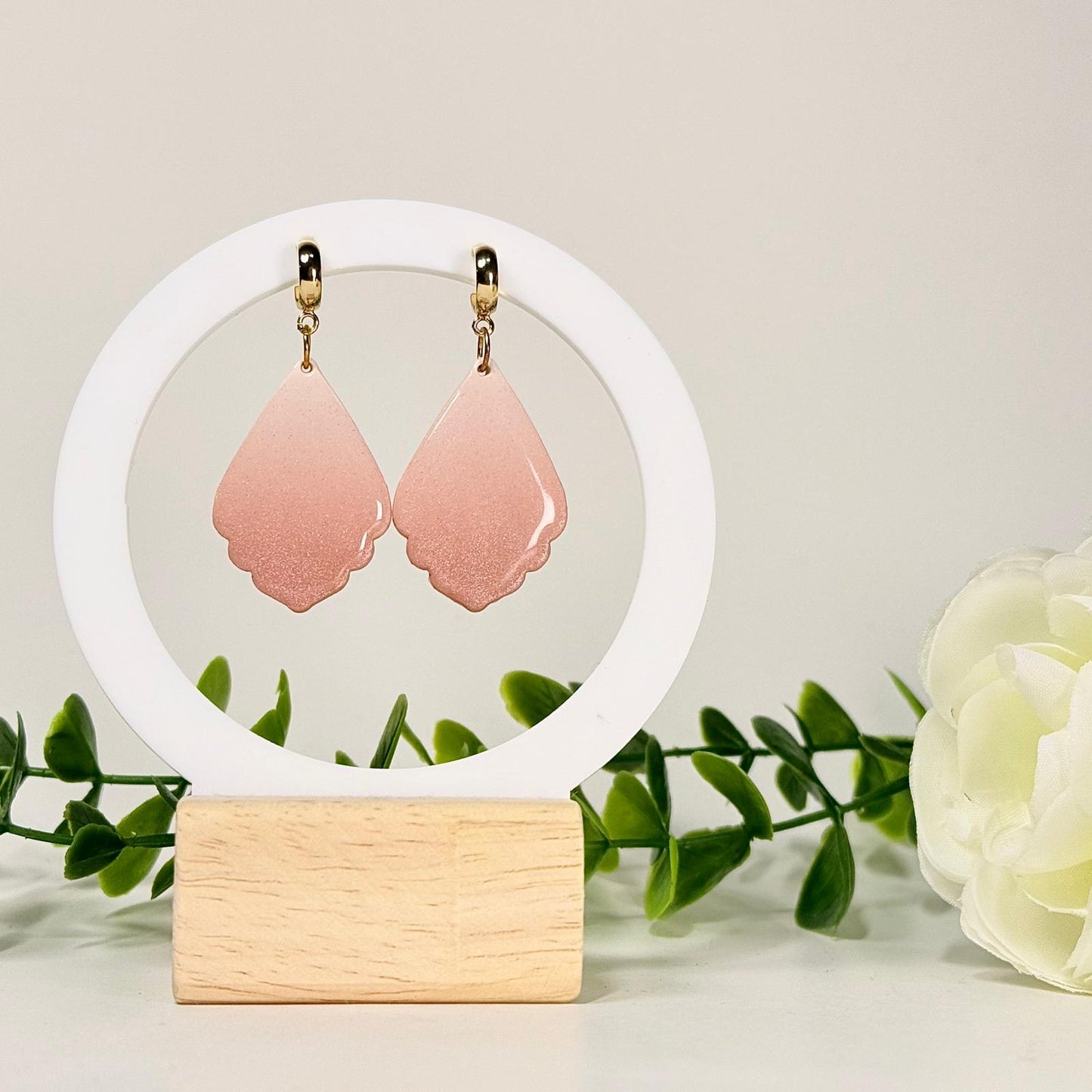 Rose Gold Petal Earrings