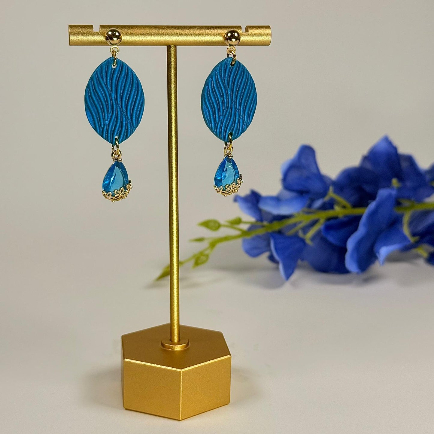Sapphire Wave Earrings