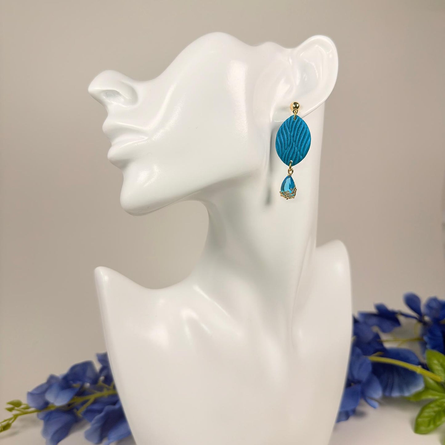 Sapphire Wave Earrings