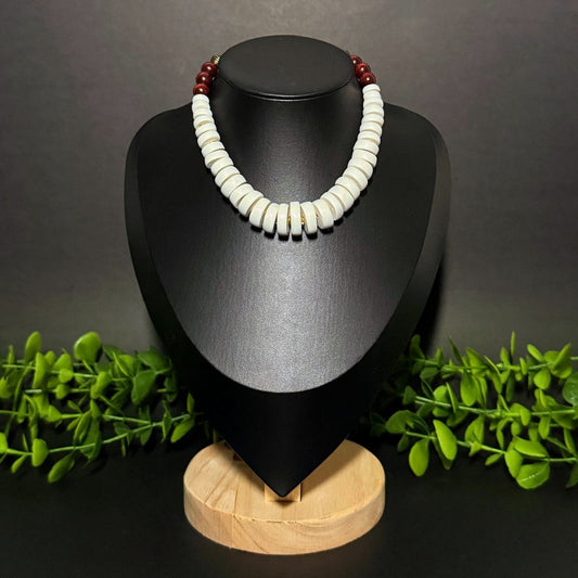 Pearl White Circle Beads Necklace