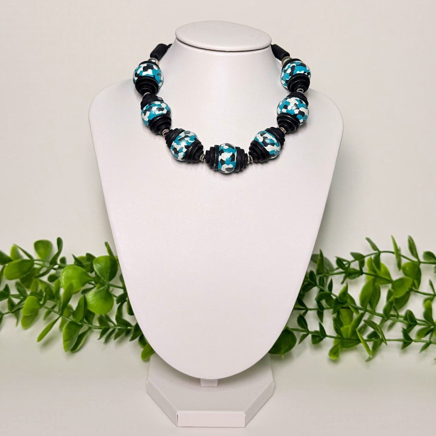 Vibrant Turquoise Mosaic Beaded Set